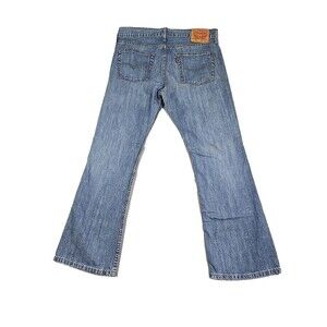 Levis 527 Bootcut Jeans Mens 34x30 Light Wash Blue Low Rise Western Workwear